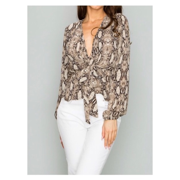 Snake Print Top - Picture 2 of 9